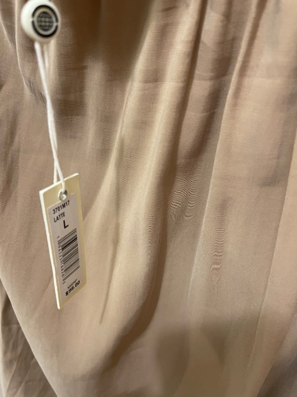 Max Studio light wrap midi skirt beige women L - NWT - Picture 3 of 10
